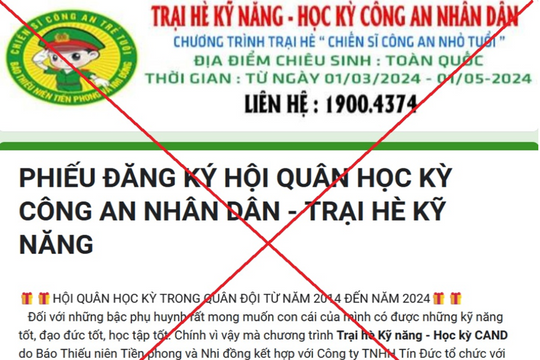 Cảnh báo lừa đảo qua các trang mạng xã hội tổ chức trại hè