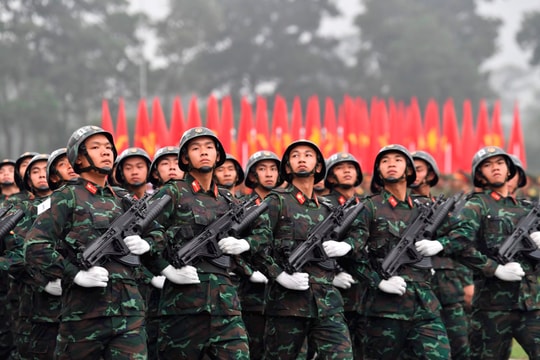Hợp luyện các lực lượng tham gia diễu binh, diễu hành 70 năm chiến thắng Điện Biên Phủ