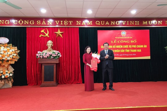 Bà Ngô Thị Hà làm Phó Chánh án TAND tỉnh Thanh Hóa
