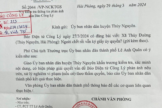 Vụ người chết vẫn ký giấy ủy quyền ở Hải Phòng: Công dân tố cáo hành vi chiếm đoạt tài sản