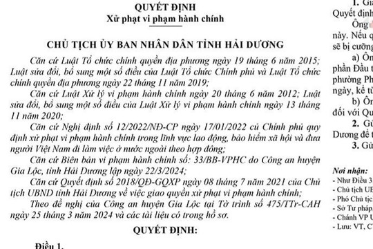 Bị phạt vì sử dụng lao động là trẻ chưa thành niên