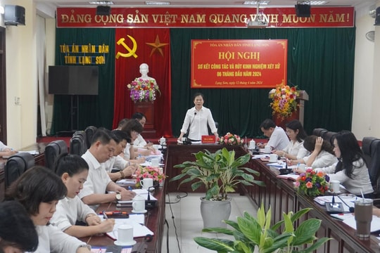 TAND tỉnh Lạng Sơn tổ chức Hội nghị sơ kết và rút kinh nghiệm trong công tác xét xử