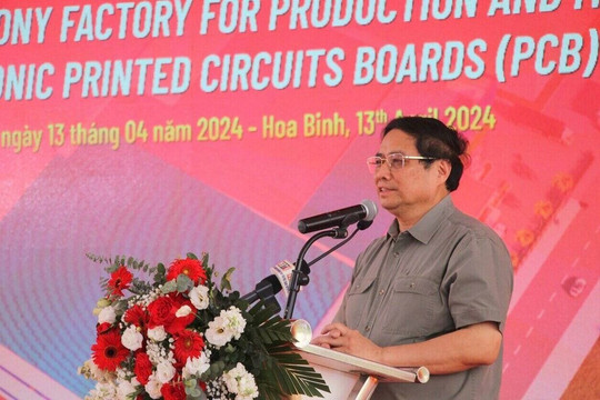 Thủ tướng dự lễ khởi công Nhà máy sản xuất, chế tạo các loại bảng mạch in điện tử