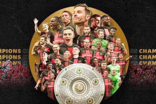 Sau 120 năm, Leverkusen lần đầu tiên vô địch Bundesliga