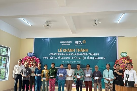 BIDV khánh thành nhà văn hóa cộng đồng tránh lũ tại Quảng Nam