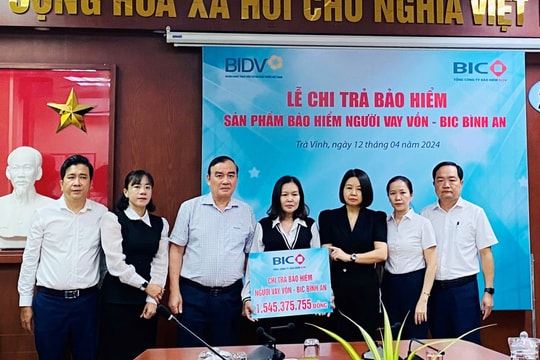 BIC chi trả hơn 1,5 tỷ đồng quyền lợi bảo hiểm cho khách hàng vay vốn tại Trà Vinh