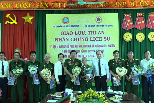 TAND huyện Sơn Dương: Tri ân nhân chứng lịch sử, khơi dậy lòng tự hào dân tộc