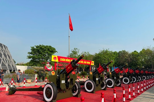 Bắn thử loạt đại bác chuẩn bị Lễ kỷ niệm 70 năm Chiến thắng Điện Biên Phủ