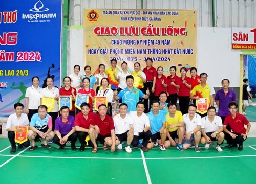 Tòa án quân sự Quân khu 9 giao lưu thể thao với TAND TP. Cần Thơ