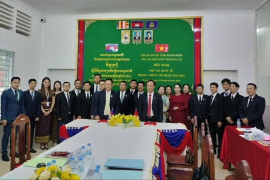 Hội nghị hợp tác giữa TAND tỉnh Gia Lai và Tòa án sơ cấp tỉnh Ratanakiri (Campuchia)