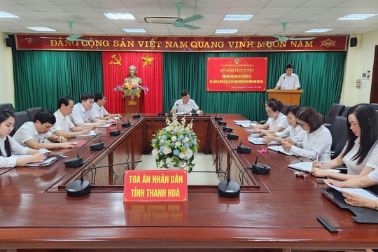 TAND tỉnh Thanh Hoá tổ chức hội nghị trực tuyến về đẩy mạnh chuyển đổi số