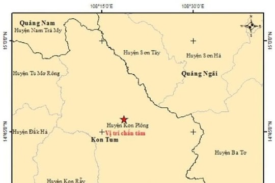 Xảy ra động đất 4.0 độ richter ở Kon Tum