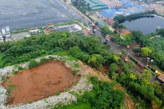 Sóc Sơn: Sự cố tràn bùn thải tại bãi rác Nam Sơn đã được khắc phục.