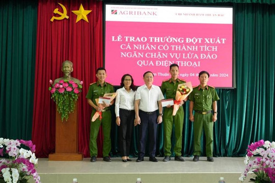 Nhân viên Agribank kịp thời ngăn chặn người dân rút 3.2 tỷ chuyển cho đối tượng lừa đảo