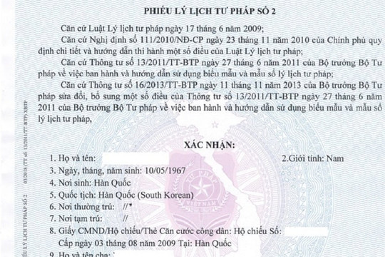 Hỗ trợ cấp phiếu lý lịch tư pháp, giúp công dân tái hòa nhập cộng đồng