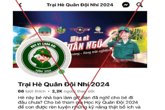 Bị lừa hơn 1 tỷ đồng khi đăng ký khóa học “Trại hè Quân đội Nhí 2024” trên facebook