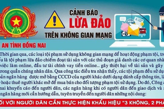 Cảnh báo thủ đoạn lừa đảo mới trên không gian mạng tại Đồng Nai