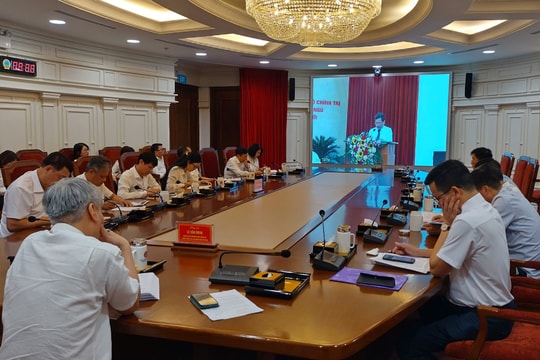 Đảng ủy TANDTC tham dự trực tuyến Hội nghị quán triệt Nghị quyết số 41 của Bộ Chính trị