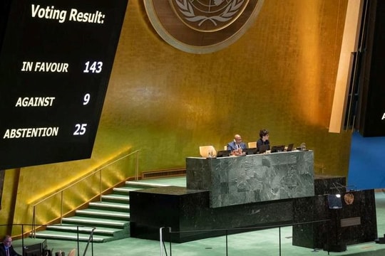 Đại hội đồng Liên hợp quốc khuyến nghị đưa Palestine trở thành quốc gia thành viên