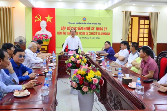Thông tin Cuộc thi sáng tác ca khúc về Tòa án nhân dân tới văn nghệ sĩ tỉnh Nghệ An