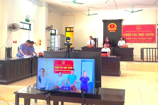 TAND thị xã Bỉm Sơn xét xử trực tuyến 2 vụ án ma túy