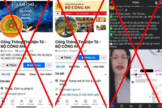 Cảnh báo thủ đoạn mạo danh Cổng thông tin điện tử Bộ Công an