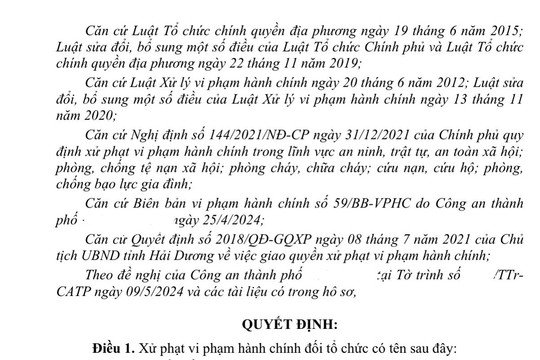 Hải Dương: Công ty Nước sạch Bạch Đằng 2 lần bị xử phạt hành chính
