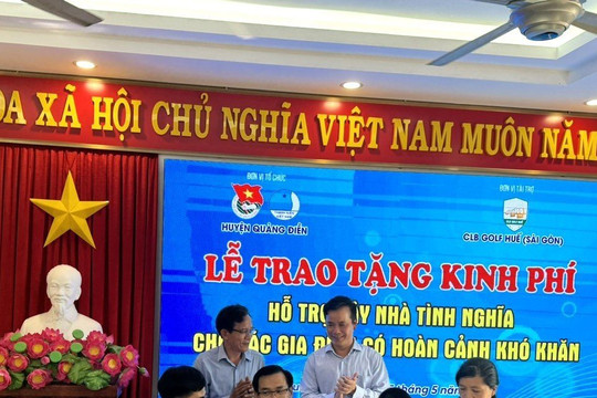 Trao 420 triệu đồng hỗ trợ xây 6 căn nhà tình nghĩa