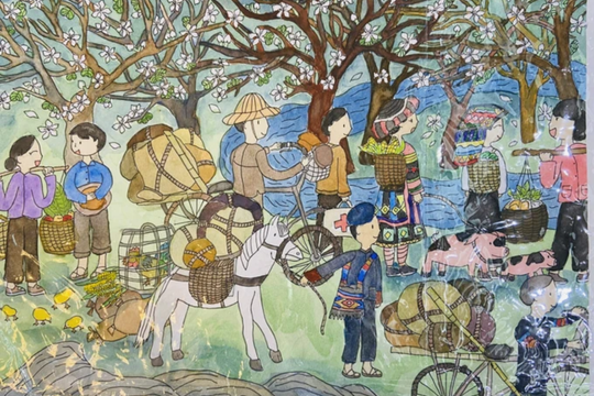 Trao giải cuộc thi vẽ tranh của thiếu niên, nhi đồng về Chiến thắng Điện Biên Phủ