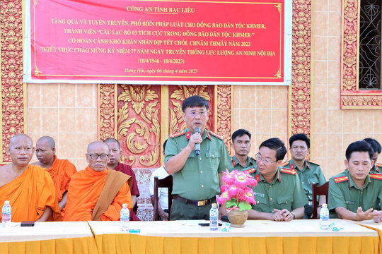 Bạc Liêu: Người dân đồng thuận với các dự án Luật do ngành Công an chủ trì soạn thảo