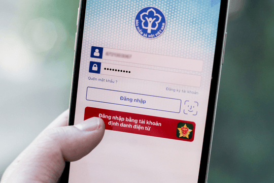 Chú ý thông tin "lấy lại mật khẩu đăng nhập VssID"