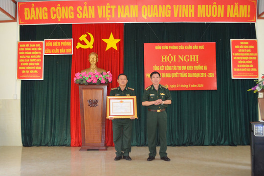 Đồn Biên phòng Cửa khẩu Đắk Ruê: 44 lượt tập thể, 147 lượt cá nhân được khen thưởng