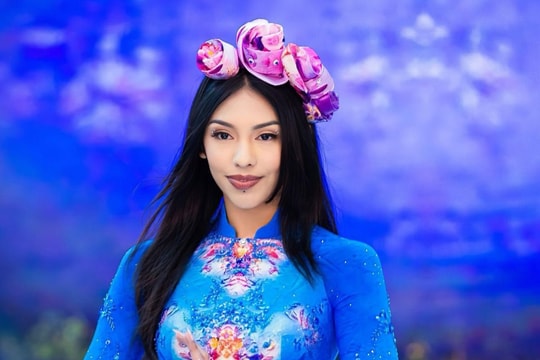 Hoa hậu Ariadne Ledesma hoá thân phượng hoàng trong thiết kế áo dài Việt