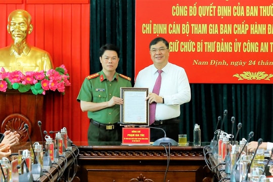 Đại tá Nguyễn Hữu Mạnh giữ chức Bí thư Đảng ủy Công an tỉnh Nam Định