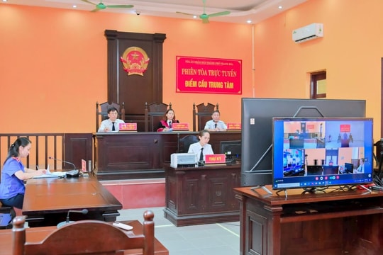 TAND thành phố Thanh Hóa xét xử trực tuyến 5 vụ án hình sự