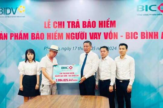 BIC chi trả gần 4 tỷ đồng quyền lợi bảo hiểm cho khách hàng tại Phú Thọ