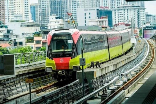 Tiến độ tổng thể Dự án đường sắt đô thị đoạn Nhổn - ga Hà Nội đạt 74,7%