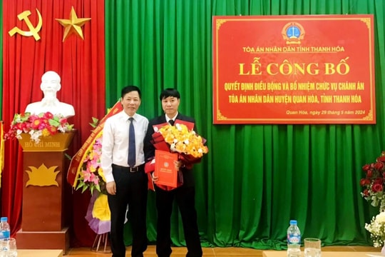 Bổ nhiệm Chánh án TAND huyện Quan Hóa