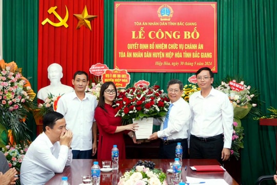 Bổ nhiệm Chánh án TAND huyện Hiệp Hòa