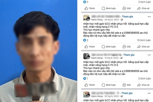 Khởi tố đối tượng lừa đảo cấp đổi giấy phép lái xe qua mạng