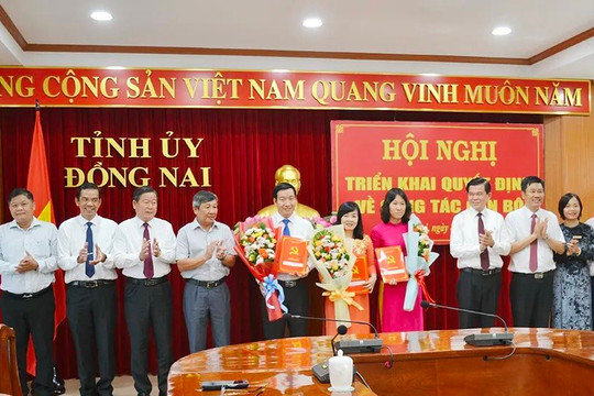 Tỉnh ủy Đồng Nai trao các quyết định về công tác cán bộ