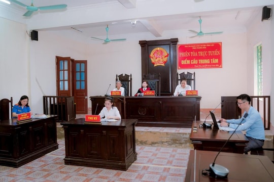 TAND huyện Vĩnh Lộc xét xử trực tuyến 3 vụ án hình sự