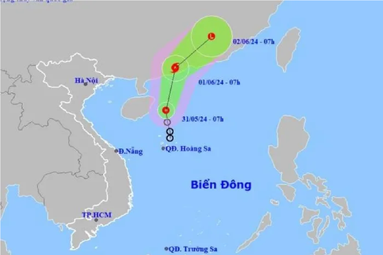 Áp thấp nhiệt đới giật cấp 9, khả năng mạnh lên thành bão