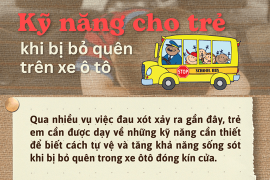 Kỹ năng cho trẻ khi bị bỏ quên trên xe ô tô