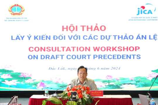 TANDTC tổ chức Hội thảo lấy ý kiến đối với 22 dự thảo án lệ