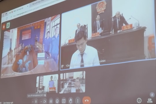 Tòa án phối hợp với cơ sở cai nghiện ma túy xét xử trực tuyến hai vụ án ly hôn