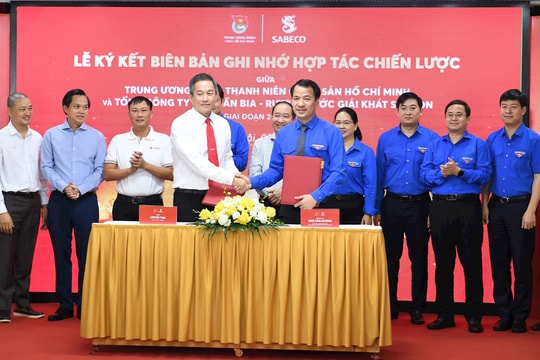 Trung ương Đoàn và Sabeco ký kết biên bản ghi nhớ hợp tác giai đoạn 2024-2026