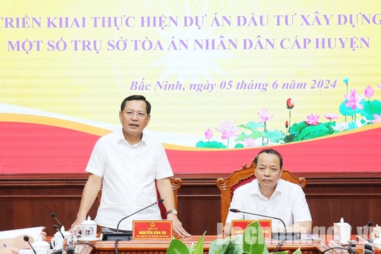 Phó Chánh án TANDTC Nguyễn Văn Du làm việc với Tỉnh ủy Bắc Ninh