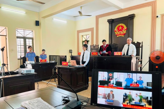 TAND TP. Dĩ An tổ chức phiên tòa trực tuyến rút kinh nghiệm vụ án hình sự