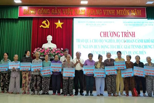Hơn 1 tỷ đồng đến với người có hoàn cảnh khó khăn tại huyện Quảng Điền